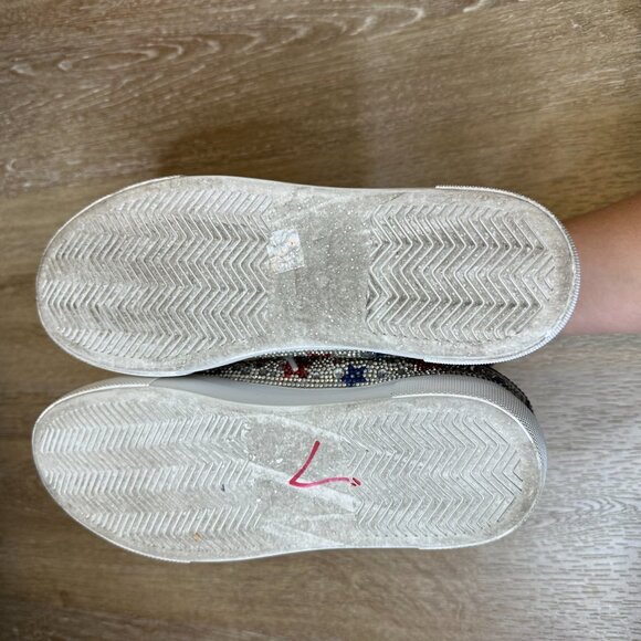 Betsy Johnson Sidny Sneaker Rhinestone Stars American 7.5 M - Picture 6 of 6